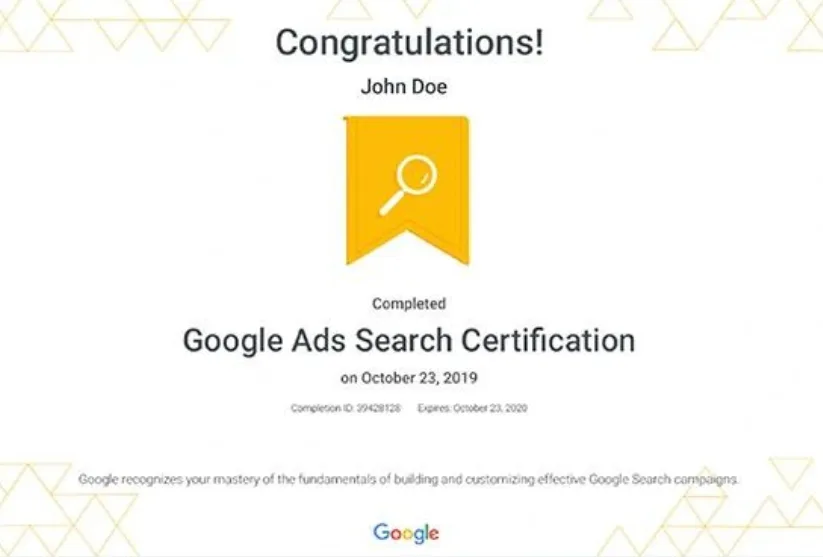 6 Google Ads Certificate
